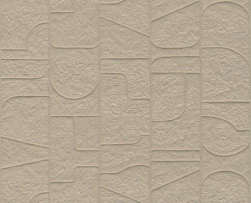 Tapeta tekstylna zaokrąglone linie 3D Arte Arcane 23912 Terra