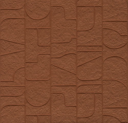 Tapeta tekstylna zaokrąglone linie 3D Arte Arcane 23914 Terra