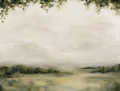 Mural lekko zamglony krajobraz Boras Tapeter Studio 9672W Glade Landscape