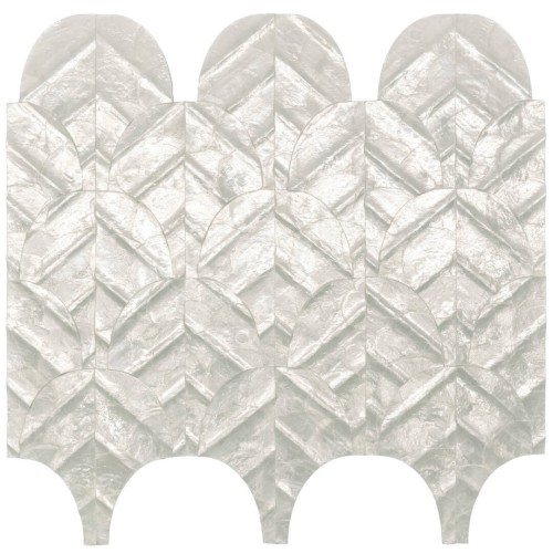 Tapeta z muszli Capiz ze wzorem łuków Arte Abalone 70320 Luster