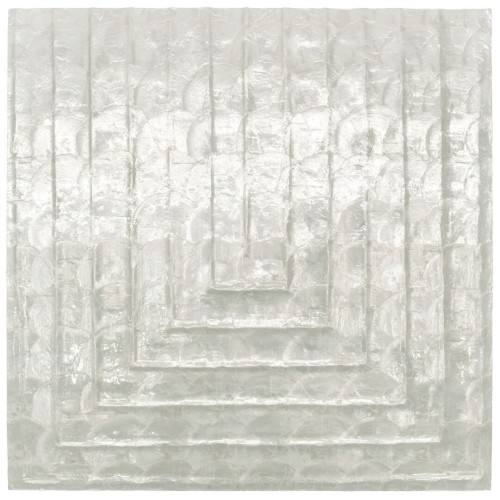 Tapeta z muszli Capiz z geometrycznym wzorem Arte Cornice 70330 Luster