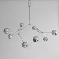 Nowoczesna lampa wisząca 249018 Drop Chandelier Globe – Chrome (5m) 101 Copenhagen. 