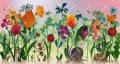 Fototapeta radosny świat owadów i kwiatów Inkiostro Bianco BEE INKTGRI2501 Inkids