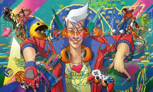 Fototapeta świat gier Inkiostro Bianco BOY INKKOYI2502 Inkids