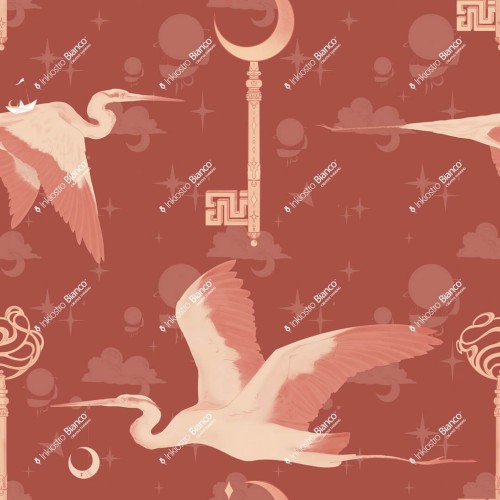 Fototapeta czaple Inkiostro Bianco HERON'S FLIGHT INKIINI2504 Inkids