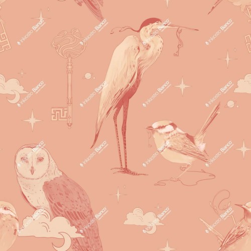 Fototapeta ptaki Inkiostro Bianco LUNAR WHISPERS INKSRNE2502 Inkids