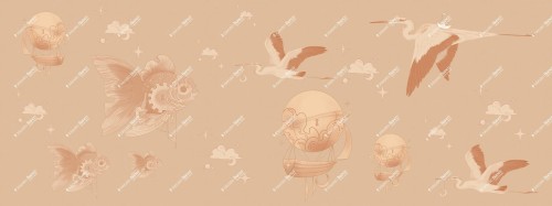 Fototapeta marzycielskie maszyny Inkiostro Bianco MECHANICA INKREIE2502 Inkids