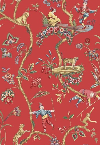 Tapeta botaniczna w stylu chinoiserie J&V 26027 Chinoise Exotique Scalamandre