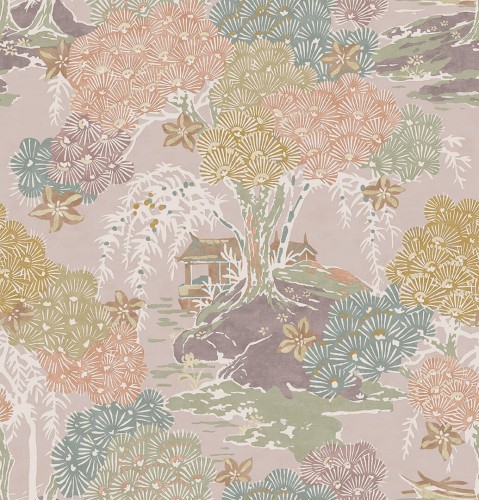 Tapeta inspirowana japońskimi pejzażami J&V 26032 See Of Trees Scalamandre