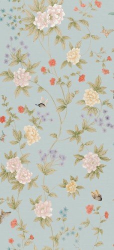 Tapeta naturalna w kwiatowe pnącza J&V 26036 Luoyang Garden Scalamandre