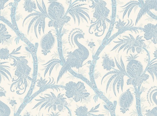 Tapeta orientalna roślinna J&V 26041 Balinese Peacock Scalamandre