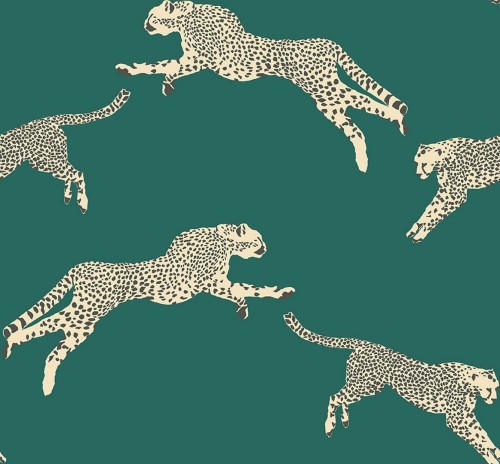 Tapeta gepardy J&V 26018 Leaping Cheetah Scalamandre