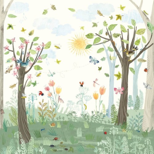 Mural krajobraz leśnej polany Villa Nova W575/01 Busy Buzzy Wall Picturebook II