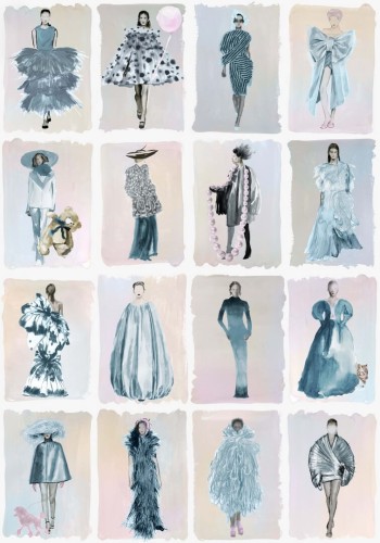 Tapeta modelki Cole & Son 175/1004M China Blue Pearl Harrods Couture Carouse