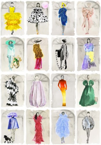 Tapeta modelki Cole & Son 175/2007M Bright Multi Pearl With Windows Harrods Couture Carouse