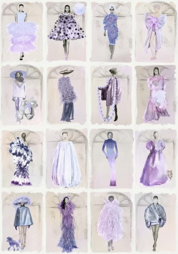 Tapeta modelki Cole & Son 175/2011M Lavender Pearl With Windows Harrods Couture Carouse