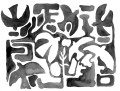 Fototapeta organiczne kształty Rebel Walls R20489 Harmony Forms Black White Symbolic