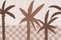 Fototapeta malowane palmy i motyw płytek Rebel Walls R20493 Palm Horizon Light Brown Symbolic
