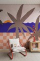 Fototapeta malowane palmy i motyw płytek Rebel Walls R20494 Palm Horizon Sunset Symbolic