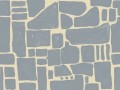 Fototapeta luźne szkice wykonane techniką gwaszu Rebel Walls R20498 Block Print Blue Yellow Symbolic
