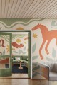 Fototapeta konie Rebel Walls R20499 Emmas Horses Red Green Symbolic