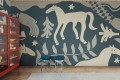 Fototapeta konie Rebel Walls R20502 Emmas Horses Blue Symbolic