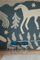 Fototapeta konie Rebel Walls R20502 Emmas Horses Blue Symbolic