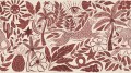 Fototapeta fantazyjny tropikalny krajobraz Rebel Walls R20504 Midnight Tropics Red Symbolic