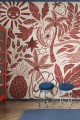 Fototapeta fantazyjny tropikalny krajobraz Rebel Walls R20504 Midnight Tropics Red Symbolic