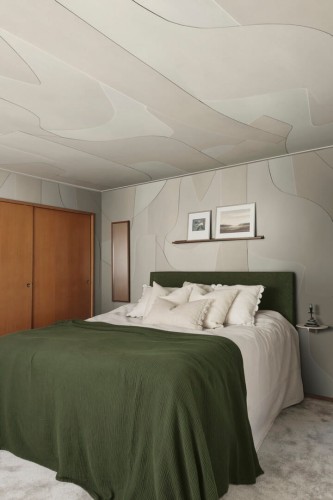 Fototapeta geometryczna z efektem 3D Rebel Walls R20509 Serene Layers Beige Symbolic