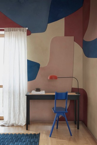 Fototapeta geometryczna z efektem 3D Rebel Walls R20510 Serene Layers Multi Symbolic