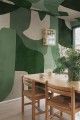 Fototapeta geometryczna z efektem 3D Rebel Walls R20511 Serene Layers Green Symbolic