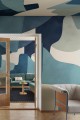 Fototapeta geometryczna z efektem 3D Rebel Walls R20513 Serene Layers Blue Symbolic