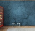 Fototapeta subtelny szkic sylwetki Rebel Walls R20522 Sublte Figure Blue Symbolic