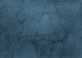 Fototapeta subtelny szkic sylwetki Rebel Walls R20522 Sublte Figure Blue Symbolic