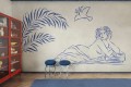 Fototapeta inspirowana antyczną sztuką Rebel Walls R20525 Antiquity Blue Symbolic