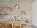 Fototapeta inspirowana antyczną sztuką Rebel Walls R20526 Antiquity Red Symbolic