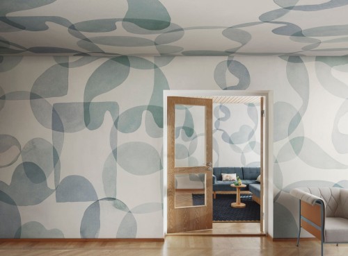 Fototapeta abstrakcyjne kształty Rebel Walls R21226 Overlap Light Blue Symbolic