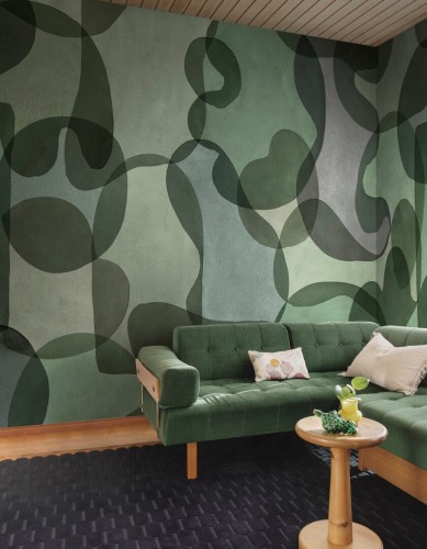 Fototapeta abstrakcyjne kształty Rebel Walls R21230 Overlap Green Symbolic