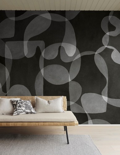 Fototapeta abstrakcyjne kształty Rebel Walls R21231 Overlap Dark Symbolic