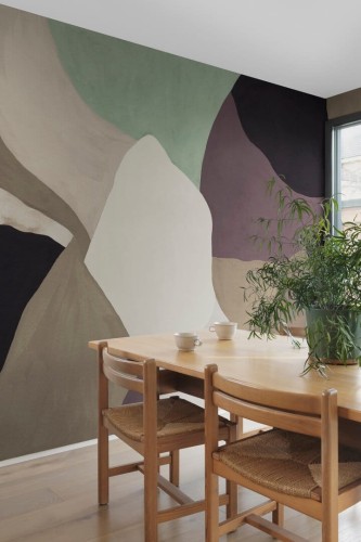 Fototapeta abstrakcyjna Rebel Walls R21232 Abstract Fields Brown Symbolic