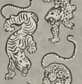 Fototapeta tygrysy i lamparty Rebel Walls R21241 Ink Tiger Gray Symbolic
