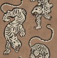 Fototapeta tygrysy i lamparty Rebel Walls R21244 Ink Tiger Rust Symbolic