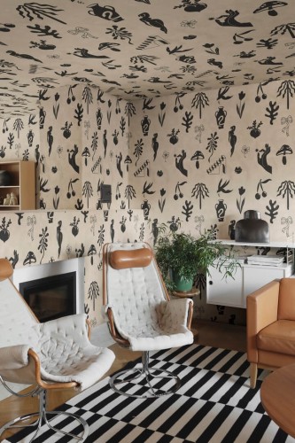 Fototapeta symboliczne kształty Rebel Walls R21246 Symbolic Tales Black Symbolic