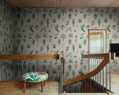 Fototapeta symboliczne kształty Rebel Walls R21248 Symbolic Tales Green Symbolic