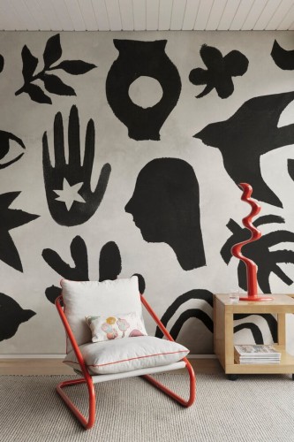 Fototapeta wycięte symbole Rebel Walls R21255 Symbolic Black Beige Symbolic