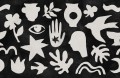 Fototapeta wycięte symbole Rebel Walls R21258 Symbolic Black White Symbolic