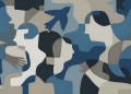 Fototapeta abstrakcyjna Rebel Walls R21260 Silent Conversation Blue Symbolic