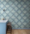 Fototapeta roślinna kratownica w chmurach Rebel Walls R21028 Babylon Sky Blue Sam Wilde