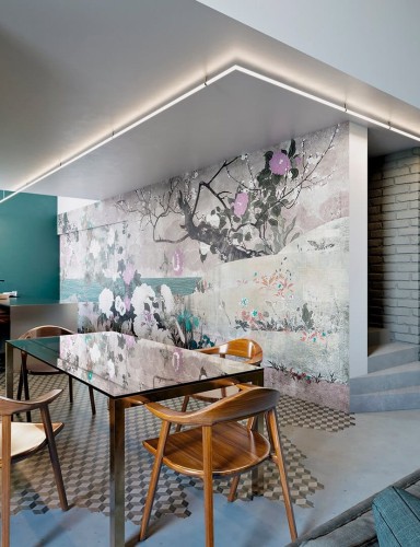 Fototapeta malarski krajobraz w japońskim stylu TapLab 598_001 AJISAI Collection 25